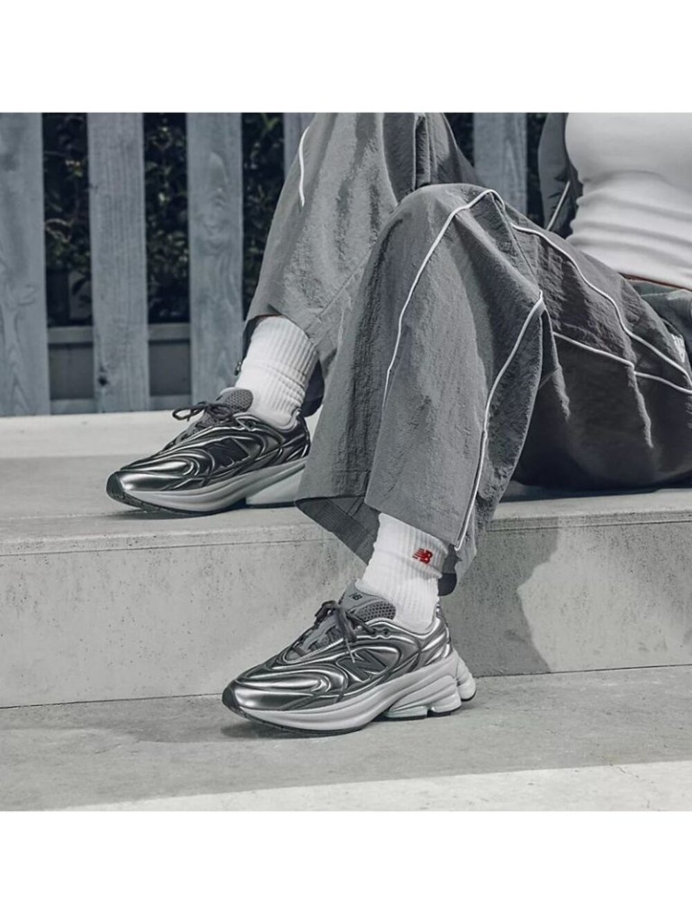 NWOT New Balance ABZORB 5030 Grey Days Sneakers Silver Metallic 8.5W 7M